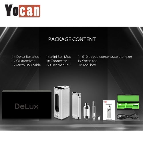 Yocan Delux 2-In-1 Concentrate Vaporizer Box Mod Kit