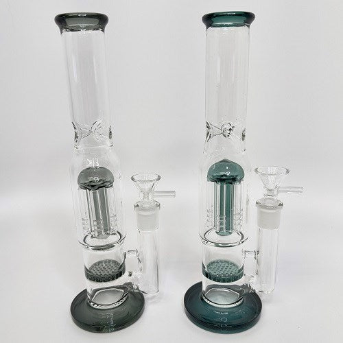 10 Inch Tree Arm and Honeycomb Percolator Straight Water Pipe