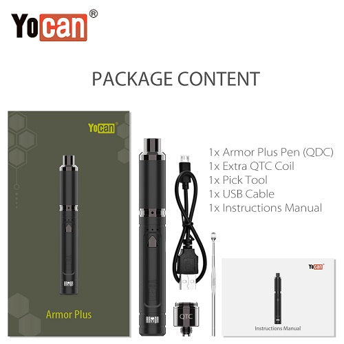 6 Yocan Armor Plus Variable Voltage Wax Pen Variable Voltage Levels Vape Pen Sales