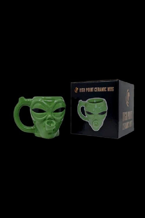 High Point Glass | Ceramic Alien Mug