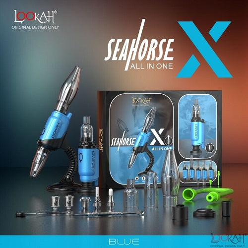 Lookah Seahorse X Multifunctional Concentrate Vaporizer Kit Blue