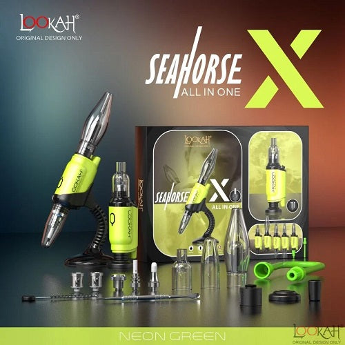 Lookah Seahorse X Multifunctional Concentrate Vaporizer Kit Neon Green