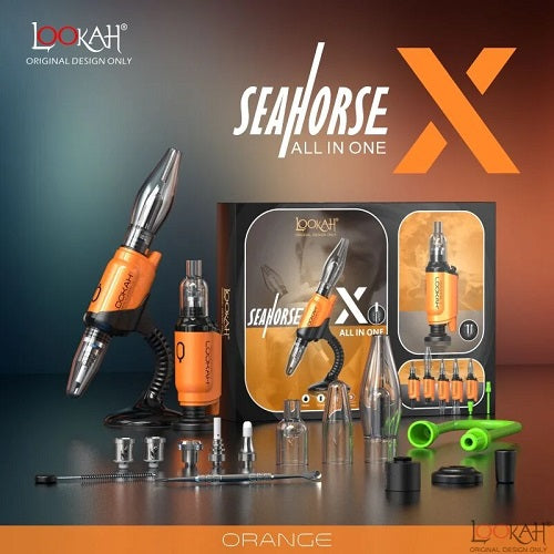 Lookah Seahorse X Multifunctional Concentrate Vaporizer Kit Orange