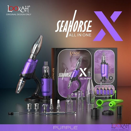 Lookah Seahorse X Multifunctional Concentrate Vaporizer Kit Purple