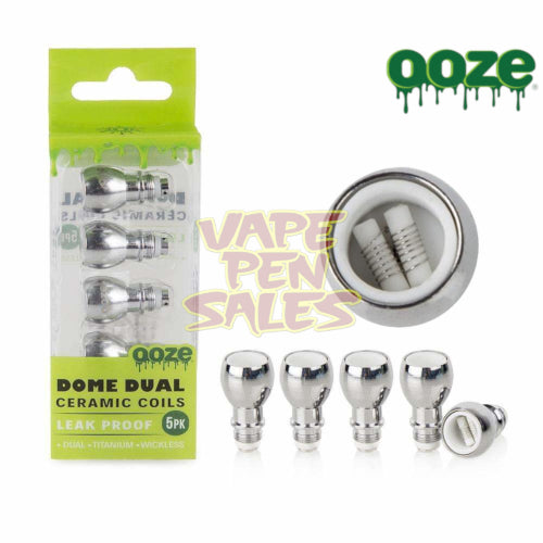 5 Pack Ooze Dome Dual Glass Coils