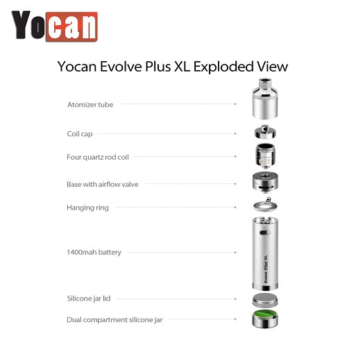 Yocan Evolve Plus XL Exploded View