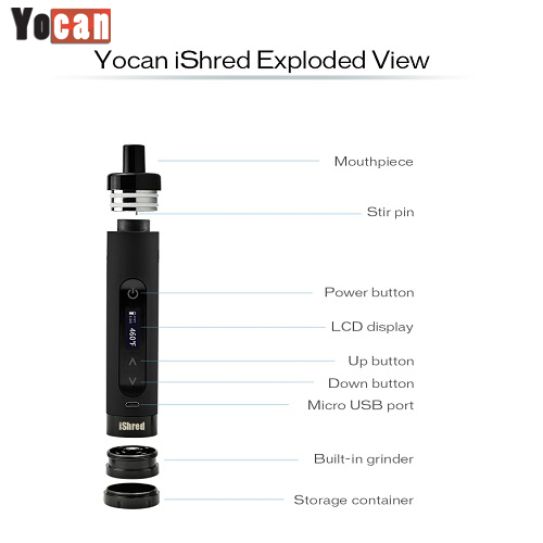 Yocan iShred Dry Herb Vaporizer Kit - Vape Pen Sales - 6